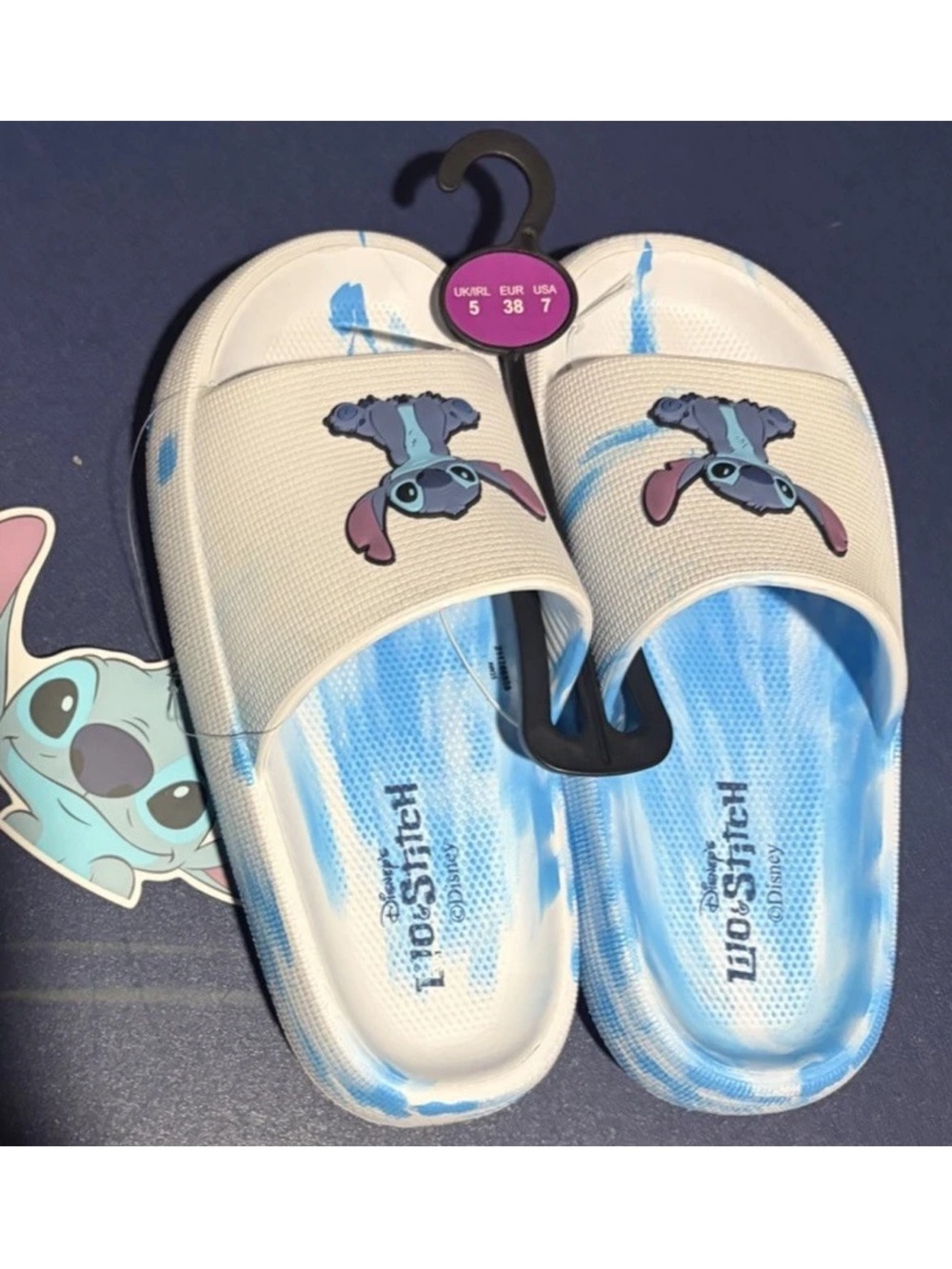 Disney Lilo & Stitch Womens Slides / Sandals Size 7 Primark*-NEW